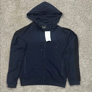 Zara Man Blue Zip Up Sweater